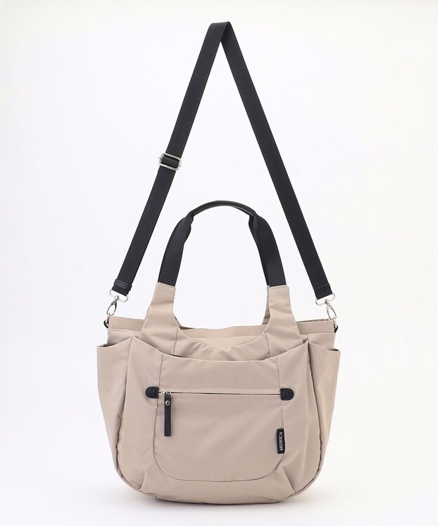 LA BAGAGERIE 【MONICA】ラウンド2WAYトートバッグ ライトグレー