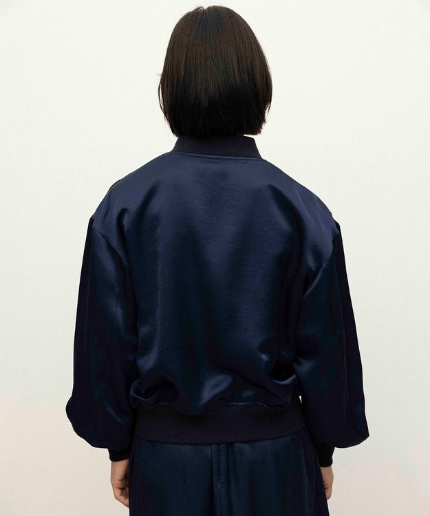 NAVE 【ReNAVE】タンブラーサテン ブルゾン ネイビー系