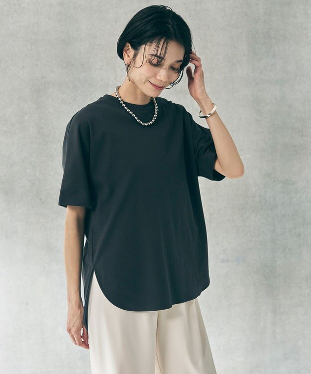 UNFILO L BEAUTY FORM-T cotton フォルムTシャツ チャコール