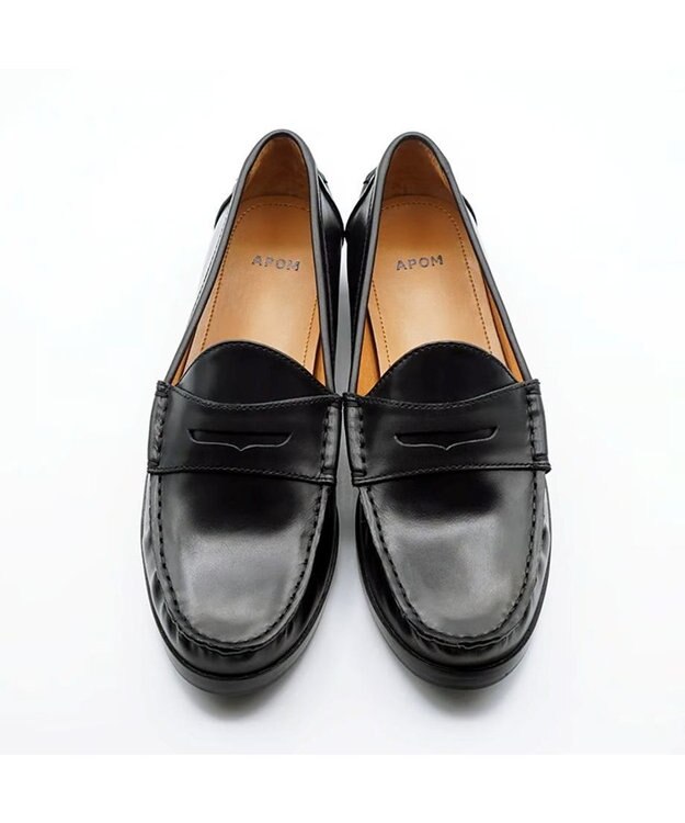 APOM 本革ペニーローファー 25 ブラック