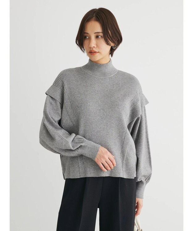 Green Parks ・ＥＬＥＮＣＡＲＥ　ＤＵＥ　ハイネックドルマンニット Gray Mixture