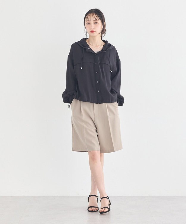 earth music&ecology 【予約】シアーシャツブルゾン ブラック