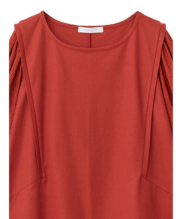 Green Parks 袖表面ドッキングカットプルオーバー Terracotta