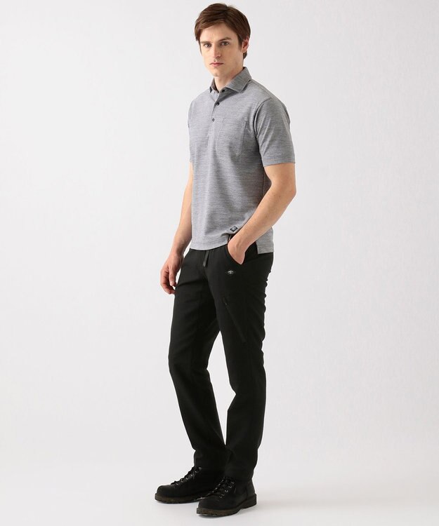 JOSEPH ABBOUD MOUNTAIN クールスキン鹿の子 ポロシャツ ライトグレー系