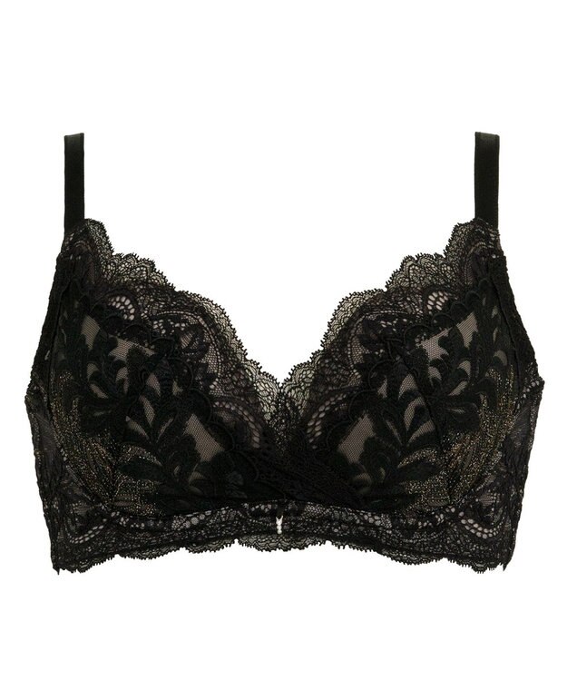 BRADELIS New York 【BRADELIS New York】ノンワイヤーブラ25A2 補正下着 ブラジャー 脇高設計 谷間メイク ブラック