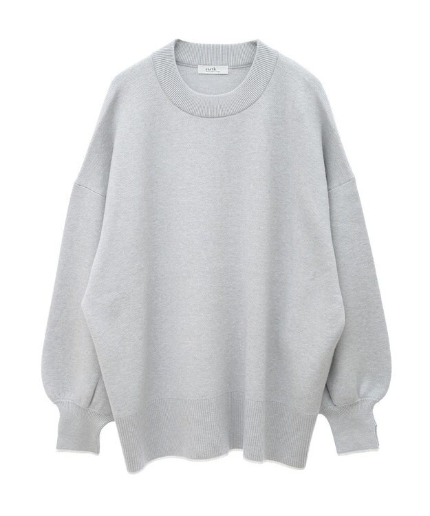 earth music&ecology やわらかタッチチュニック Gray Mixture