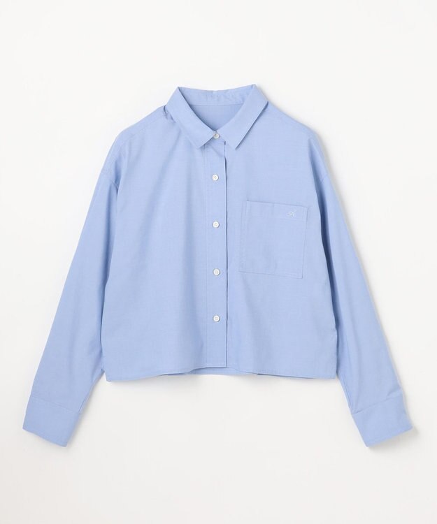 ANY L ANYクロップドシャツ ライトブルー