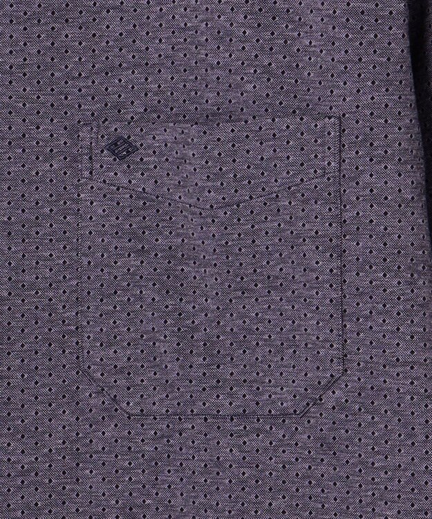 JOSEPH ABBOUD 【洗える】ドットジャガード ジャージー シャツ パープル系7