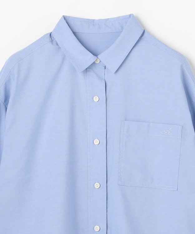 ANY L ANYクロップドシャツ ライトブルー