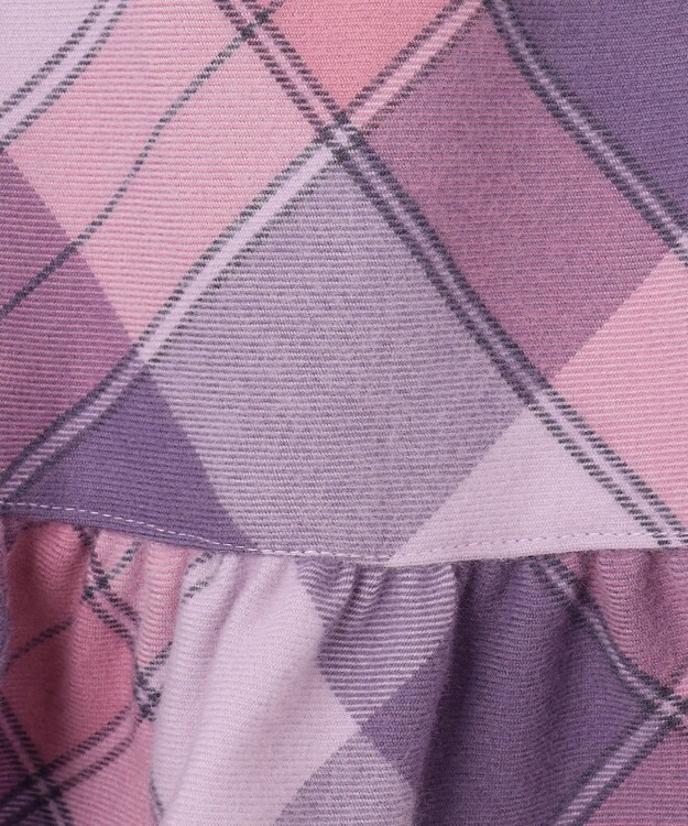 ANY KIDS チェック スカッツ ラベンダー系チェック