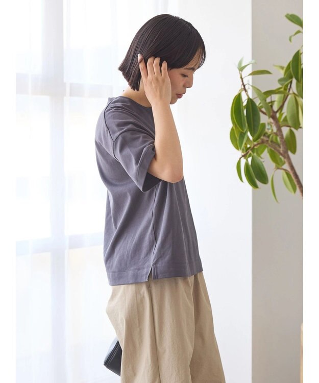 AMERICAN HOLIC カフタン５分袖カットプルオーバー Charcoal Gray