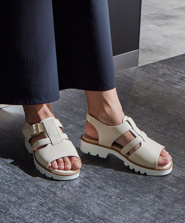 ASICS WALKING ペダラ ソフトラギッドサンダル レディース 3E ベージュ系