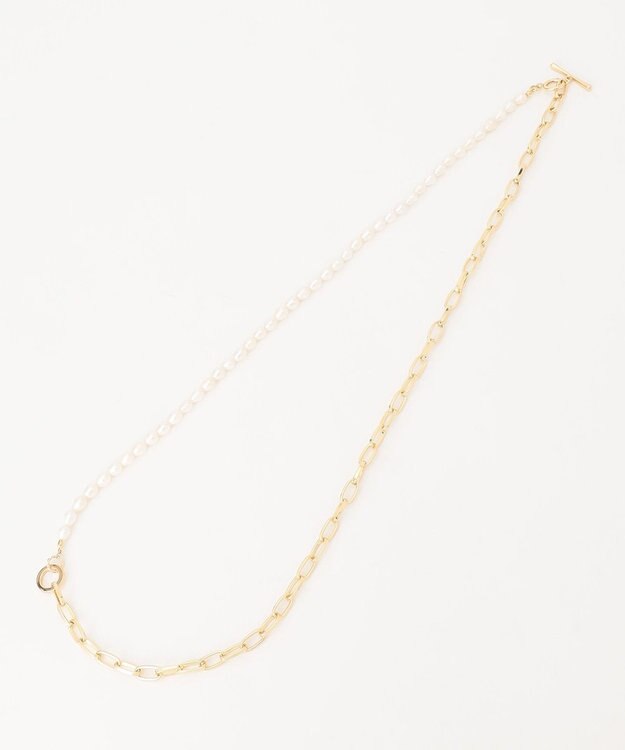 自由区 【2WAY】淡水パールチェーン２WAYネックレス ゴールド系