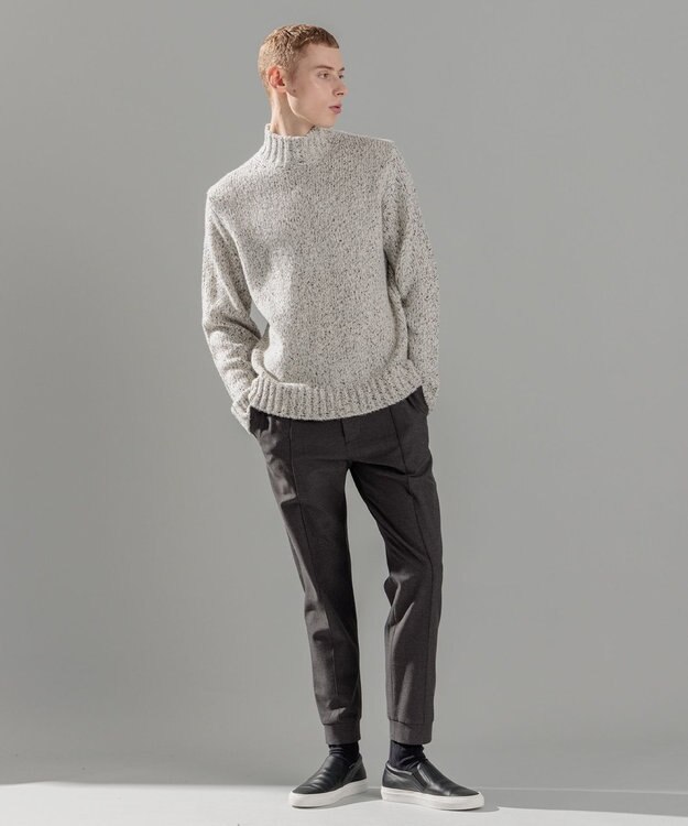 JOSEPH HOMME マルチノット　ハイネックニット アイボリー系