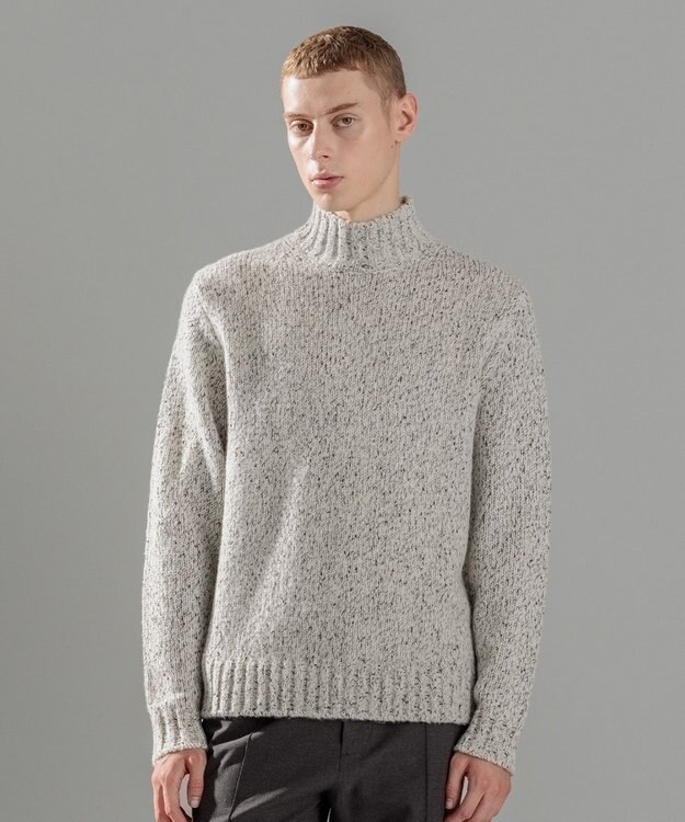 JOSEPH HOMME マルチノット　ハイネックニット アイボリー系