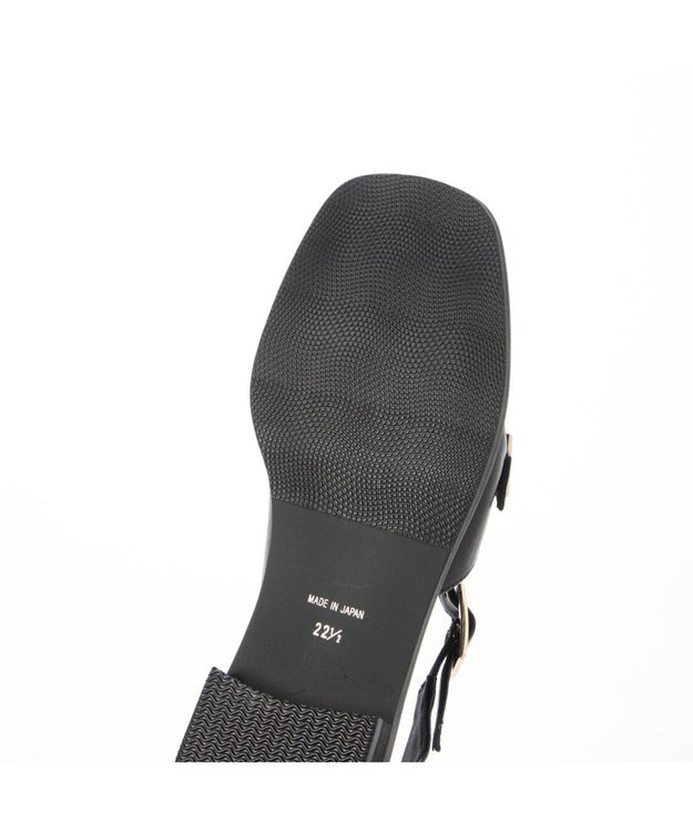 ing <ing>ダブルモンクサイドオープンシューズ ブラック