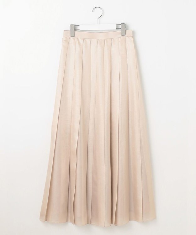 自由区 【Exclusive】シャイニープリーツ スカート ベージュ