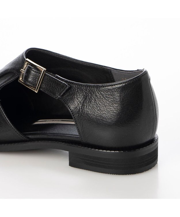 ing <ing>ダブルモンクサイドオープンシューズ ブラック