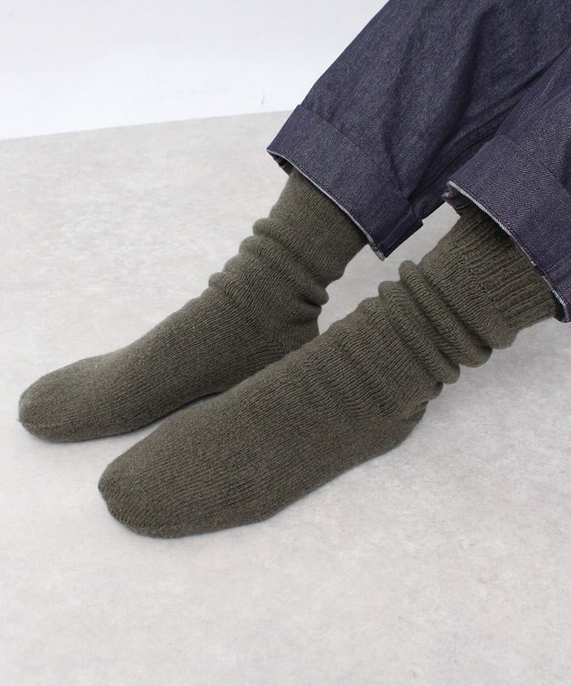 UNISEX】WOOL PAPER DOUBLE KNIT ルームソックス / WHITE MAILS UNISEX】WOOL PAPER DOUBLE KNIT ルームソックス / WHITE MAILS