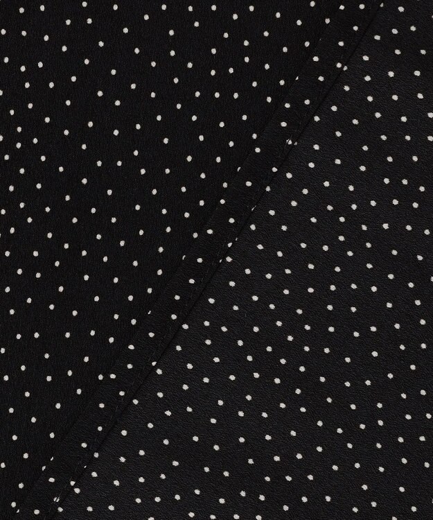 uncrave ドットプリント シャツ ブラック×ホワイト