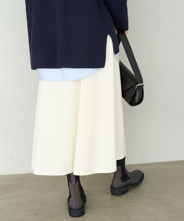 UNFILO ウールライクジャージー スカート オフ
