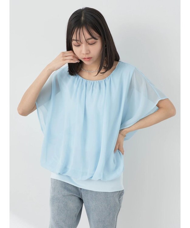 earth music&ecology シアードッキングドルマンブラウス