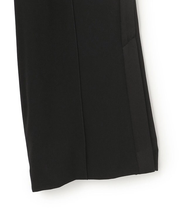 uncrave バックサテンジョーゼット フレアパンツ ブラック