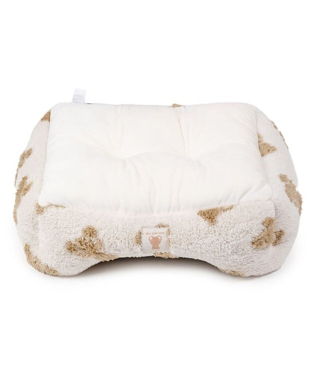 PET PARADISE ペットパラダイス くまちゃん 織り遠赤外線 四角 カドラー  Ｍ ホワイト×ブラウン