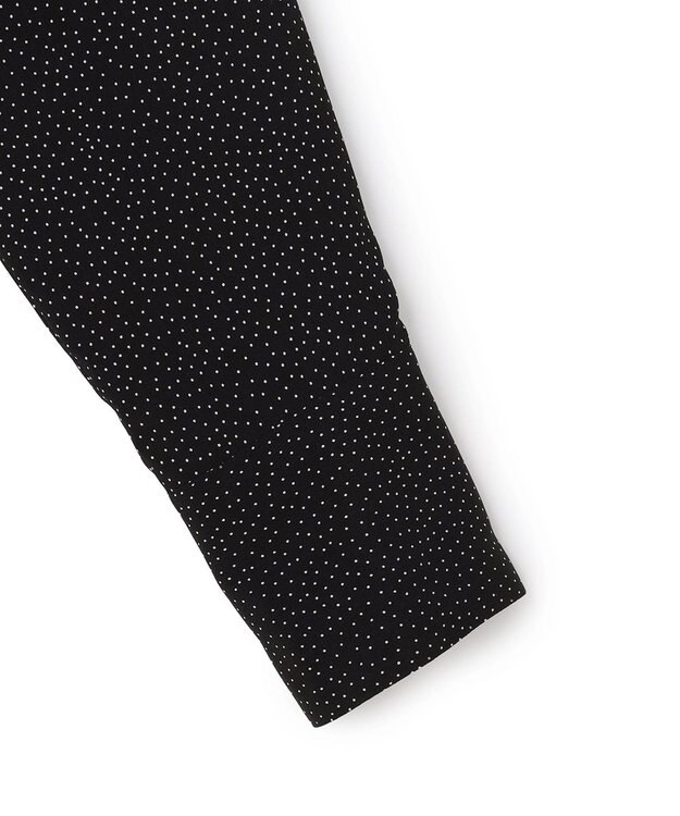 uncrave ドットプリント シャツ ブラック×ホワイト