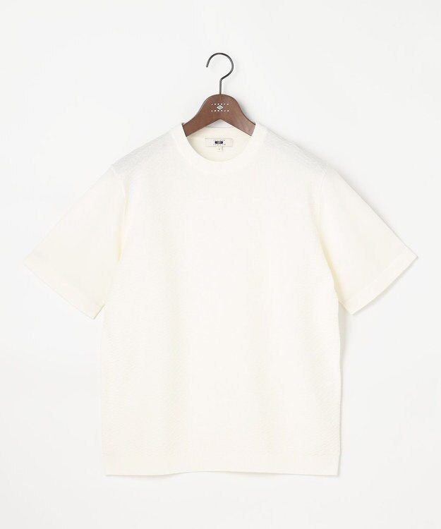 JOSEPH ABBOUD 【サステイナブル・オーガニックコットン使用】オーガニッククール ニット Tシャツ ホワイト系