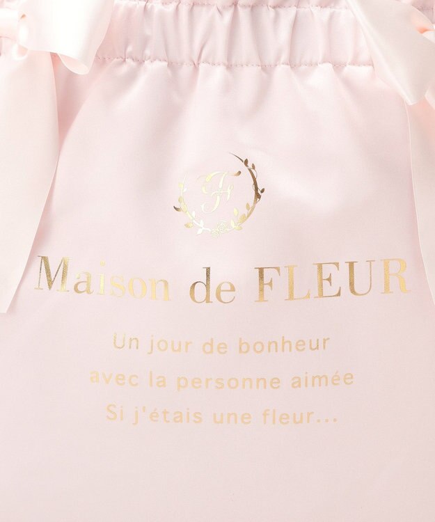 Maison de FLEUR 《セット商品》ダブルリボンギャザートート・ポーチ Light Pink