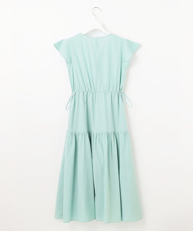 Feroux 【洗える】ドロストデザイン ワンピース グリーン系