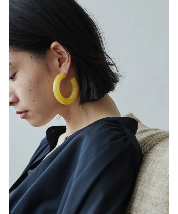 AMERICAN HOLIC ビッグフープピアス Yellow