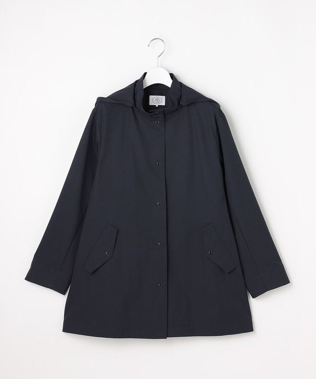 J.PRESS LADIES L 【2way】ドライツイルストレッチ フーデット アウター ネイビー系