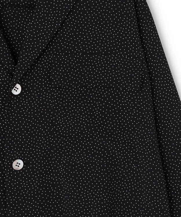 uncrave ドットプリント シャツ ブラック×ホワイト