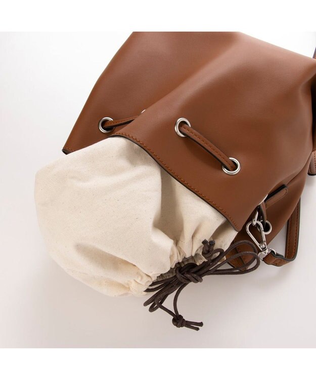 UNBILLION cachecache かがりチェーンドロストショルダーバッグ キャメル