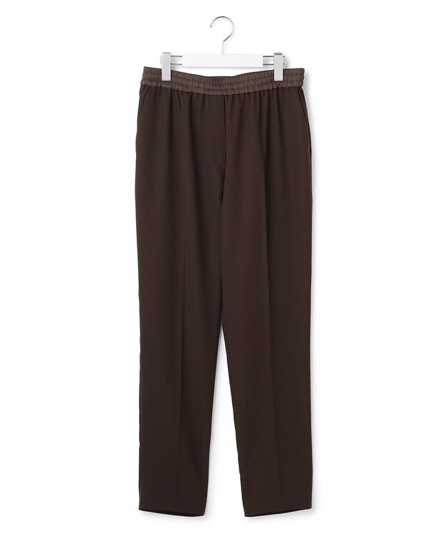 ICB L 【新色追加・WEB限定カラーあり】FluidBackSatin ドロストパンツ ダークブラウン