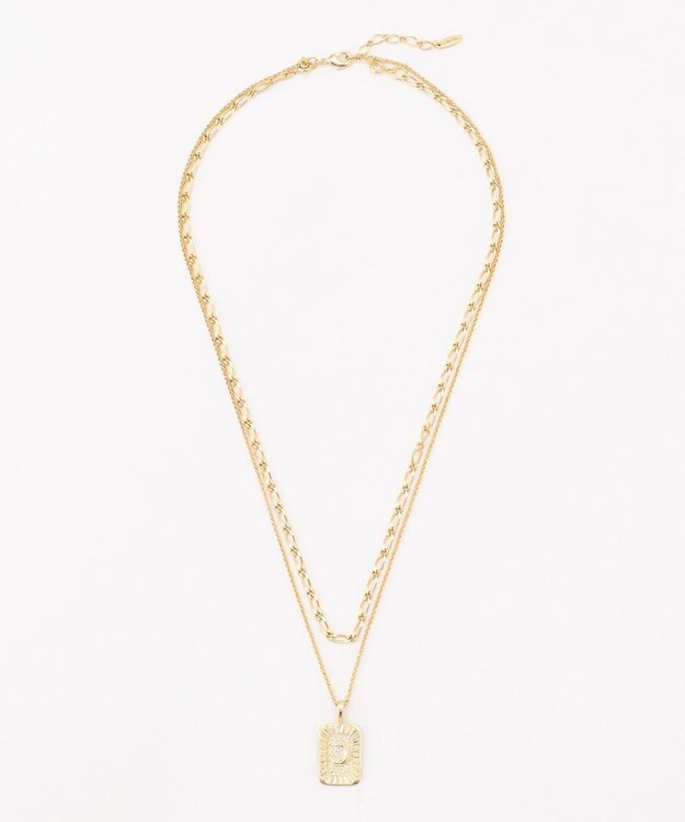 23区 2WAY プレート ネックレス ゴールド系