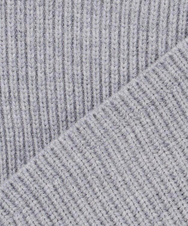 ICB 【洗える】ウールポリエステルニットケープ ライトグレー系