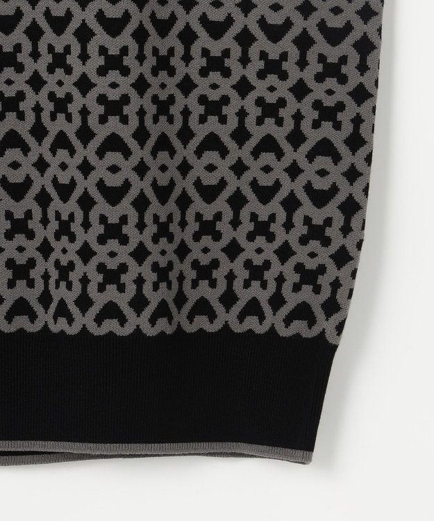 23区GOLF 【MEN】モノグラムジャガードニット ブラック系5