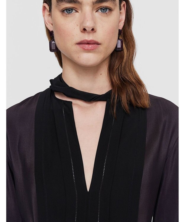 JOSEPH イブニングシルク　ミディドレス Aurora