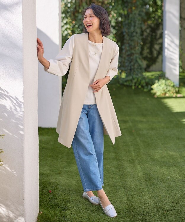 ANY 【ストレッチ/セットアップ可】イージィケアストレッチジレ ベージュ