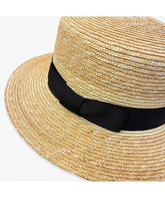 林八百吉商店 un chapeau　紐付きカンカン帽 ナチュラル