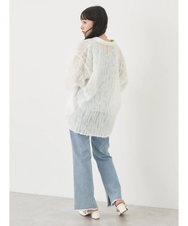 earth music&ecology ジャガードシャツ Off White