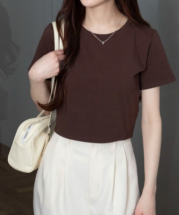 WEGO 【7色/SMLサイズ展開】コンパクトフィットT ブラウン