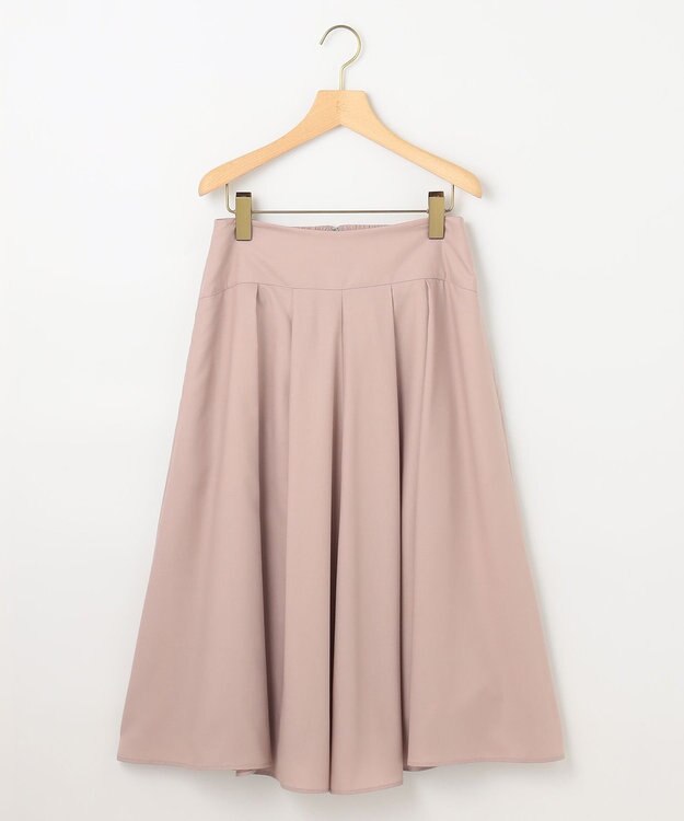 組曲 タックフレアカラースカート ピンクベージュ系