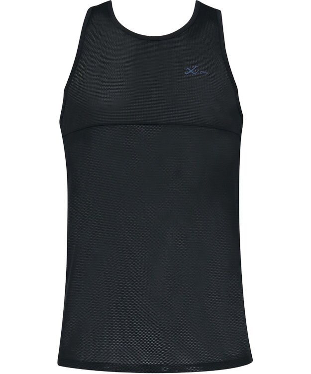 CW-X 【UNISEX】 CW-X ランニングシャツ メッシュ素材 涼しい着ごこち スポーツウェア ノースリーブ ユニセックス DLR160 /ワコール ブラック