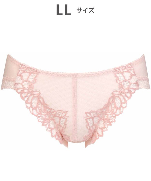 WACOAL ショーツ 【リボンブラ 脇すっきり】 BRB433とペア はきこみ丈あさめ ナイロンベア天竺素材(バック) レディース PRA133 /ワコール シェルピンク