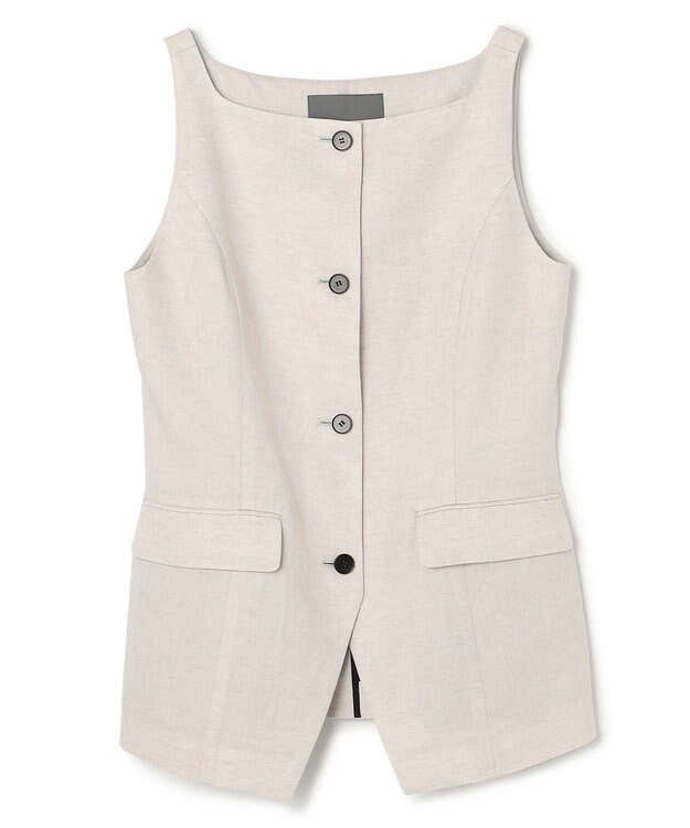 uncrave テンセルライトリネン ジレブラウス フラックス（佐藤晴美さん着用）