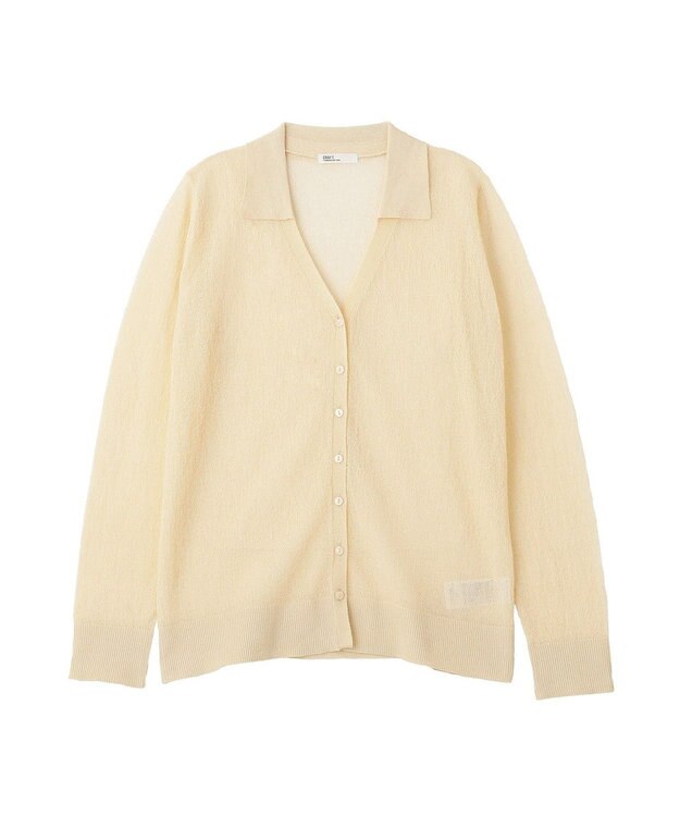 CRAFT STANDARD BOUTIQUE シアージョーゼットニットカーディガン Light Beige
